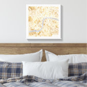 Gilded City Map of London Canvas Afdruk (Insitu (Slaapkamer))
