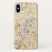 Gilded City Map of London Case-Mate iPhone Case (Achterkant)