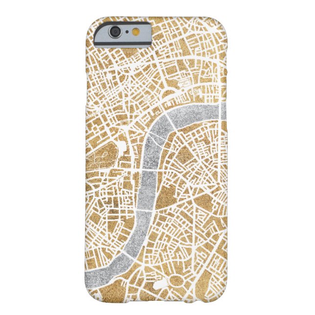 Gilded City Map of London Case-Mate iPhone Case (Achterkant)
