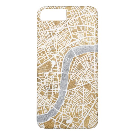 Gilded City Map of London Case-Mate iPhone Case (Achterkant)