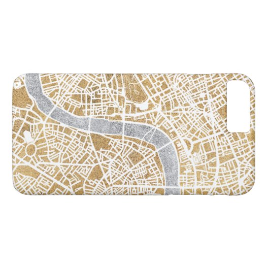 Gilded City Map of London Case-Mate iPhone Case (Achterkant (Horizontaal))