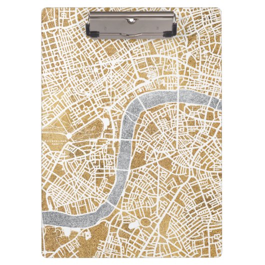 Gilded City Map of London Klembord (Voorkant)