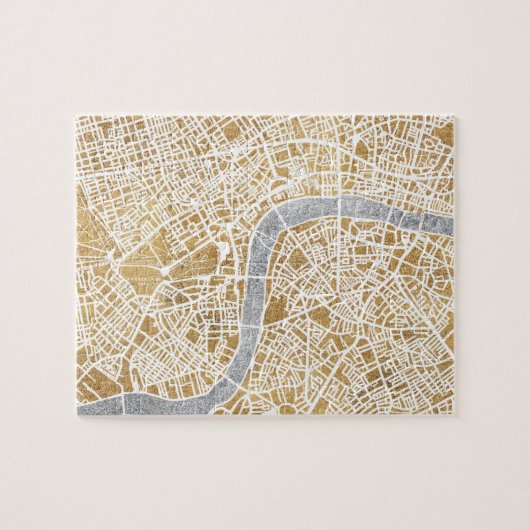 Gilded City Map of London Legpuzzel (Horizontaal)
