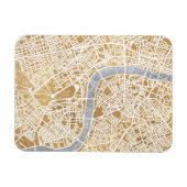 Gilded City Map of London Magneet (Horizontaal)