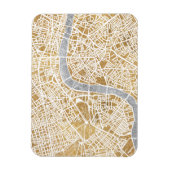 Gilded City Map of London Magneet (Verticaal)