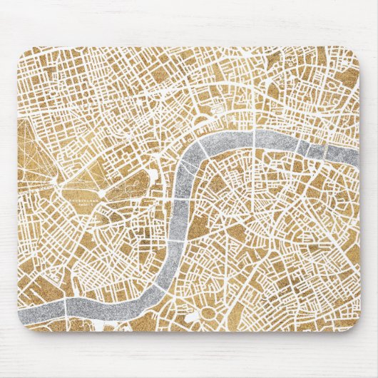 Gilded City Map of London Muismat (Voorkant)