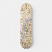 Gilded City Map of London Persoonlijk Skateboard (Voorkant)