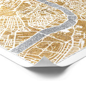 Gilded City Map of London Poster (Hoek)