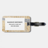 Gilded City Map of New York Bagagelabel (Achterkant horizontaal)