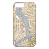 Gilded City Map of New York Case-Mate iPhone Case (Achterkant)