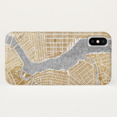 Gilded City Map of New York Case-Mate iPhone Case (Achterkant (horizontaal))