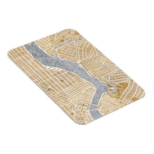 Gilded City Map of New York Magneet (Rechterzijde)