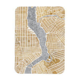Gilded City Map of New York Magneet
