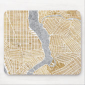 Gilded City Map of New York Muismat (Voorkant)