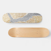 Gilded City Map of New York Persoonlijk Skateboard (Horizontaal)