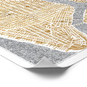 Gilded City Map of New York Poster (Hoek)