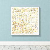 Gilded City Map of Paris Canvas Afdruk (Insitu (Houten vloer))