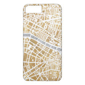Gilded City Map of Paris Case-Mate iPhone Case (Achterkant)
