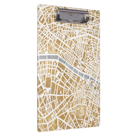 Gilded City Map of Paris Klembord (Rechts)