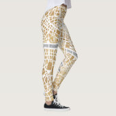 Gilded City Map of Paris Leggings (Rechts)