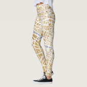 Gilded City Map of Paris Leggings (Links)