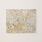 Gilded City Map of Paris Legpuzzel (Horizontaal)