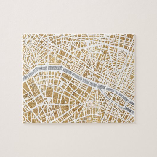 Gilded City Map of Paris Legpuzzel (Horizontaal)