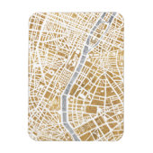 Gilded City Map of Paris Magneet (Verticaal)