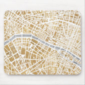 Gilded City Map of Paris Muismat (Voorkant)
