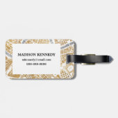 Gilded City Map of Rome Bagagelabel (Achterkant horizontaal)