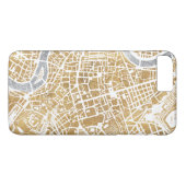 Gilded City Map of Rome Case-Mate iPhone Case (Achterkant (Horizontaal))