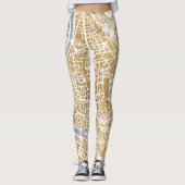 Gilded City Map of Rome Leggings (Voorkant)