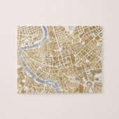 Gilded City Map of Rome Legpuzzel (Horizontaal)
