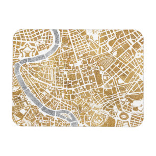 Gilded City Map of Rome Magneet