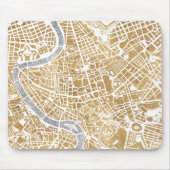 Gilded City Map of Rome Muismat (Voorkant)