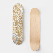 Gilded City Map of Rome Persoonlijk Skateboard (Voorkant)