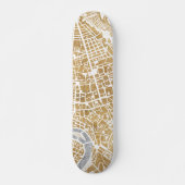 Gilded City Map of Rome Persoonlijk Skateboard (Voorkant)