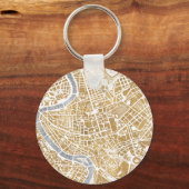 Gilded City Map of Rome Sleutelhanger (Voorkant)