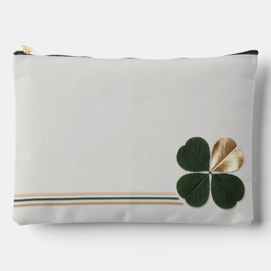 Gilded Clover Luxe Triple-Line Accessory Pouch Etui (Voorkant)