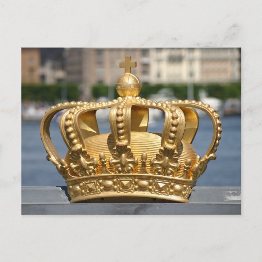 Gilded Crown, Skeppsholm Bridge, Stockholm Zweden Briefkaart (Voorkant)