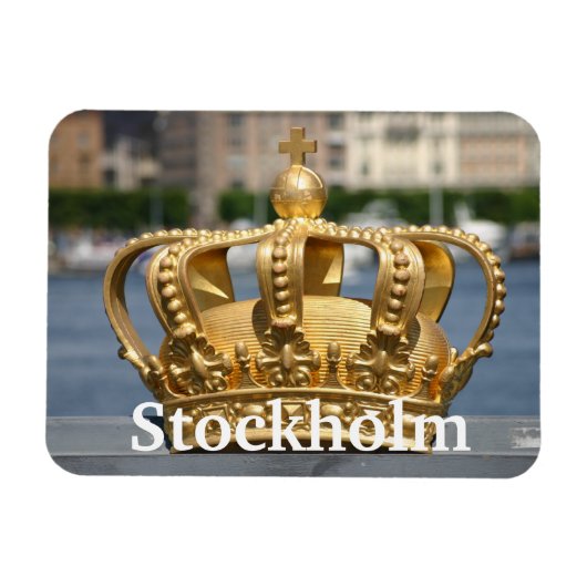 Gilded Crown, Skeppsholm Bridge, Stockholm, Zweden Magneet (Horizontaal)