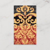 Gilded Damask Visitekaartje voor Elegant Shop (Achterkant)
