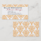 Gilded Damask White & Gold Elegant Visitekaartjes (Voorkant / Achterkant)