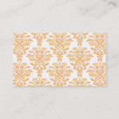 Gilded Damask White & Gold Elegant Visitekaartjes (Achterkant)