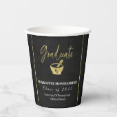 Gilded Dark Chalkboard Pharmacy School Afstuderen Papieren Bekers (Voorkant)