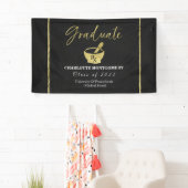Gilded Dark Chalkboard Pharmacy School Afstuderen Spandoek (Insitu)