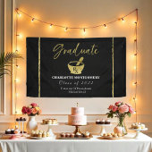 Gilded Dark Chalkboard Pharmacy School Afstuderen Spandoek