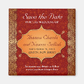 Gilded Edge Indian Lijst Save the Date Magneet (Voorkant)