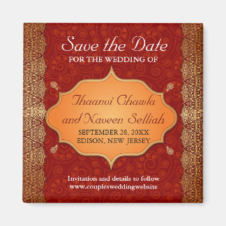 Gilded Edge Indian Lijst Save the Date Magneet