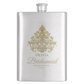 Gilded Elegance Monogrammed Classic Flask Flacon (Voorkant)